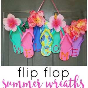 Adorable Flip Flop Summer Wreaths